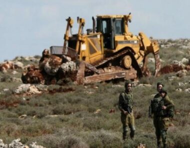 Nazi Soldiers Bulldoze Palestinian Land