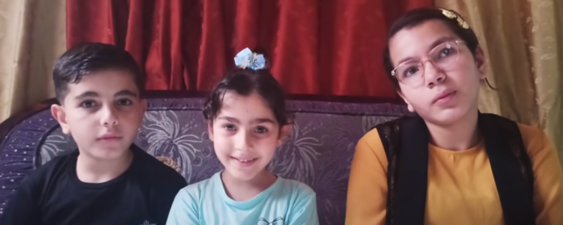 Gaza father tried to console his children