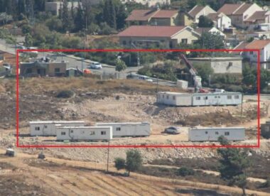 Nazi Jewish Colonists Install Mobile Homes On Palestinian Lands