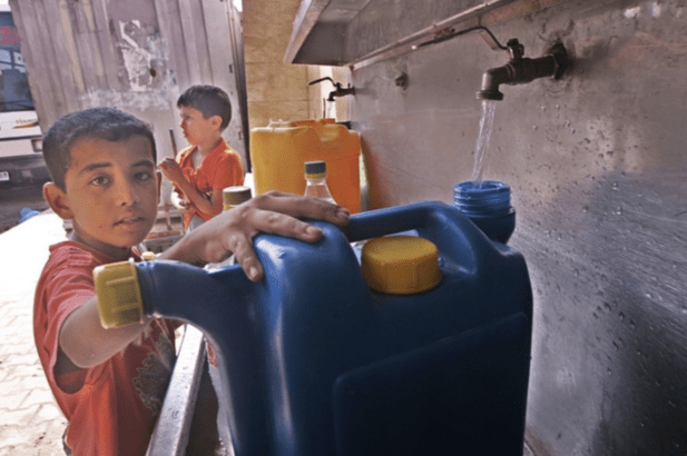 Nazi regime Water War against Palestinians