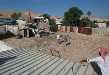 Ramallah: Nazi Army Demolishes Two Residential Tents, Shed, And Barn