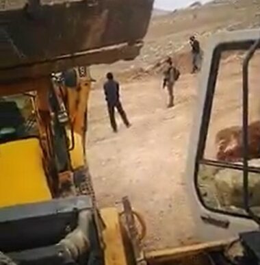 Nablus: Nazi Soldiers Stop Road Rehabilitation, Confiscate Bulldozer