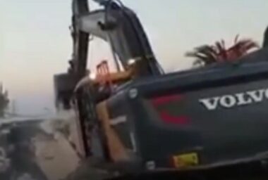 Nazi Army Forces A Palestinian To Demolish His Home In Kafr Qassem
