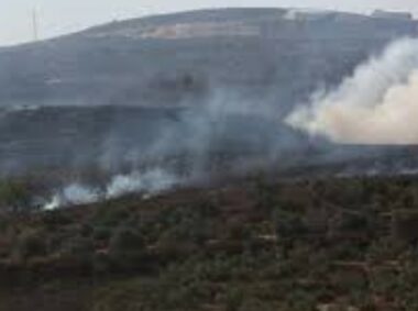 Nablus: Nazi Colonizers Burn Palestinian Agricultural Land