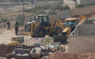 Hebron: Nazi Soldiers Demolish Home, Well, And Bulldoze 105 Dunams