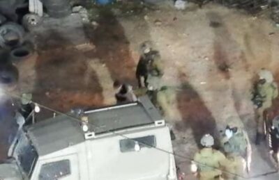 Nazi Army Abducts Two Palestinians Near Jenin