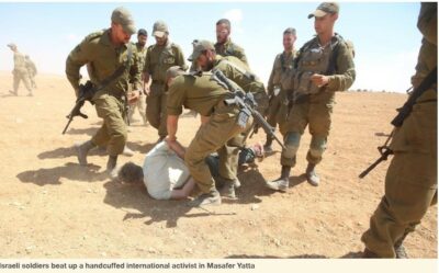 Nazi army beat up international activists in Masafer Yatta