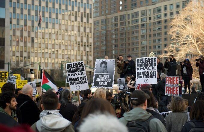 Protesting Trump’s Unlawful Arrest of Mahmoud Khalil