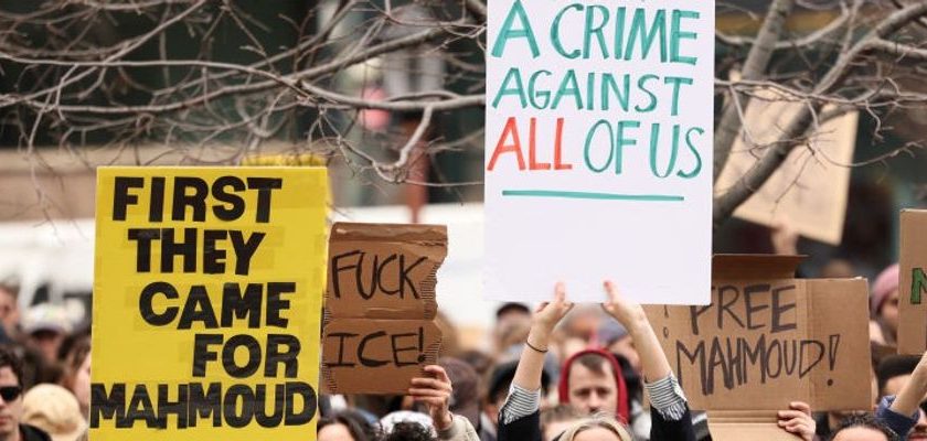 Experts Warn Trump Legal Claims for Mahmoud Khalil Arrest Portend Rise of Fascist Police State