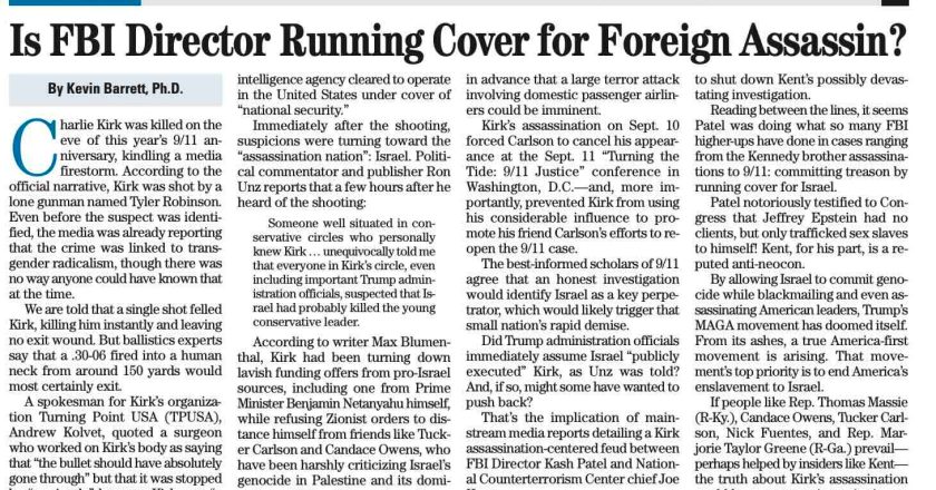 Is FBI Director Running Cover for Foreign Assassin?