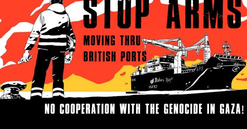 Stop arms moving through British ports